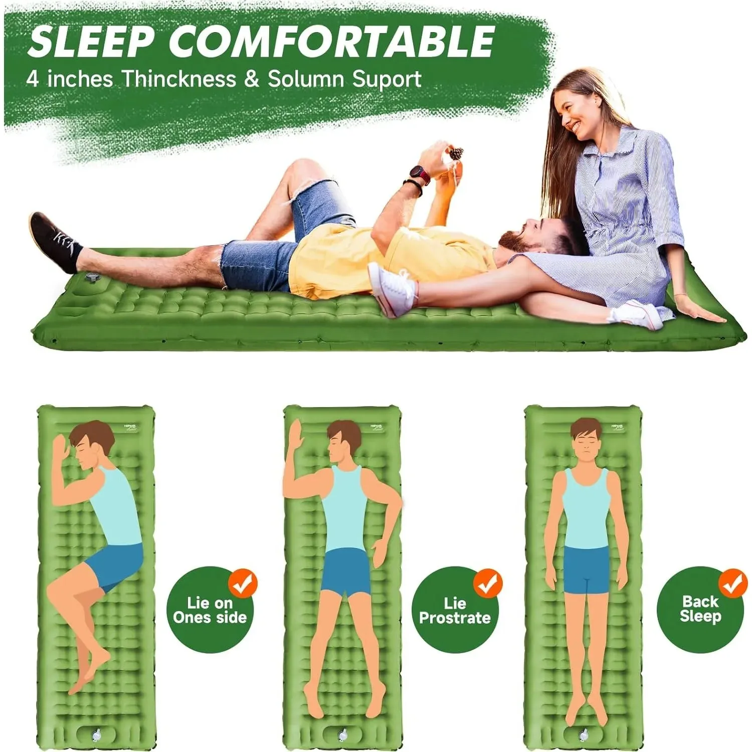 HiiPeak 3.9" Inflatable Camping Sleeping Pad