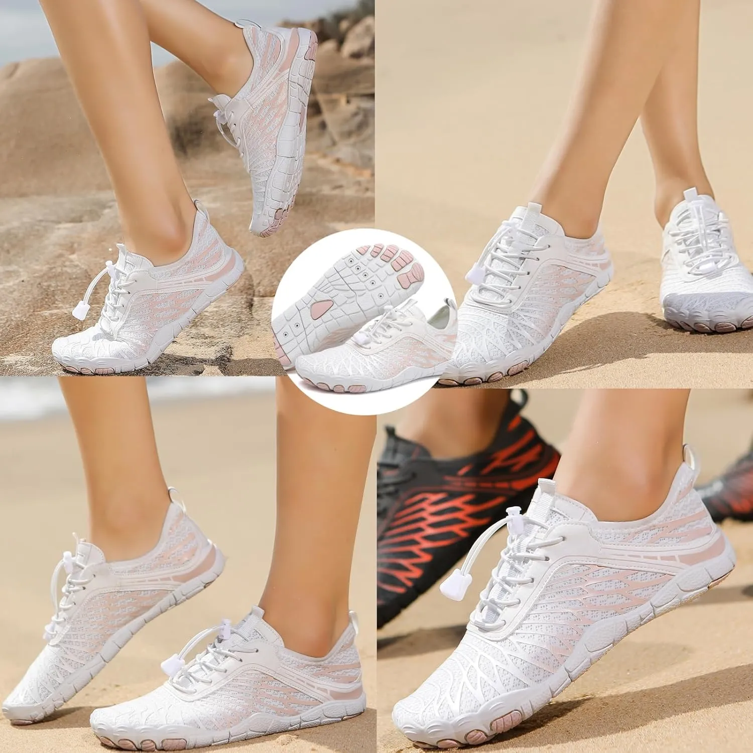 Hike Barefoot Shoes Breathable Non-Slip Athletic Footwear Wide Toe Water Shoes for Women & Men