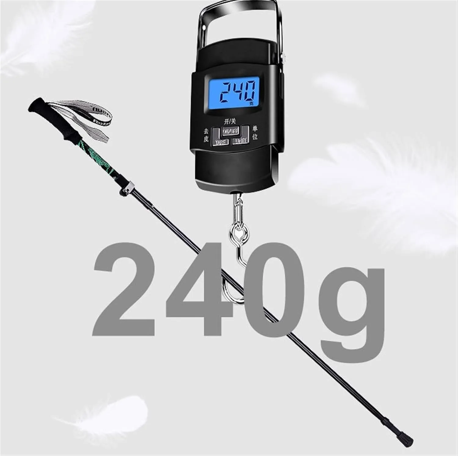 Hiking Trekking Poles Aluminum Alloy Ultra-Light Telescopic Poles Folding Portable Trekking Poles for Men and Women Hiking Sticks for Trekking(Black)