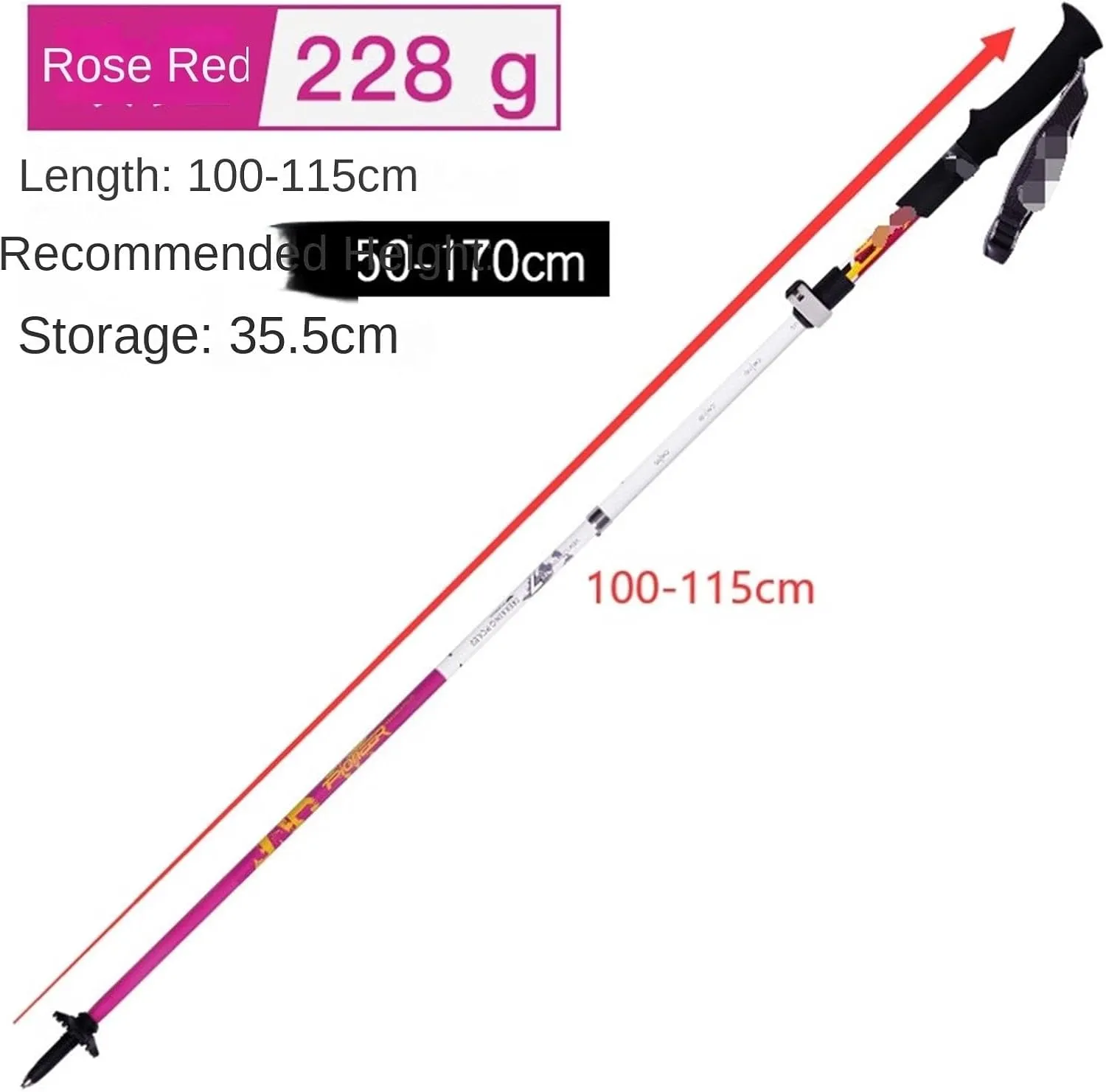 Hiking Trekking Poles Carbon Fiber Hiking Poles Ultralight Folding Walking Sticks Lightweight Foldable Walking Poles Hiking Sticks for Trekking