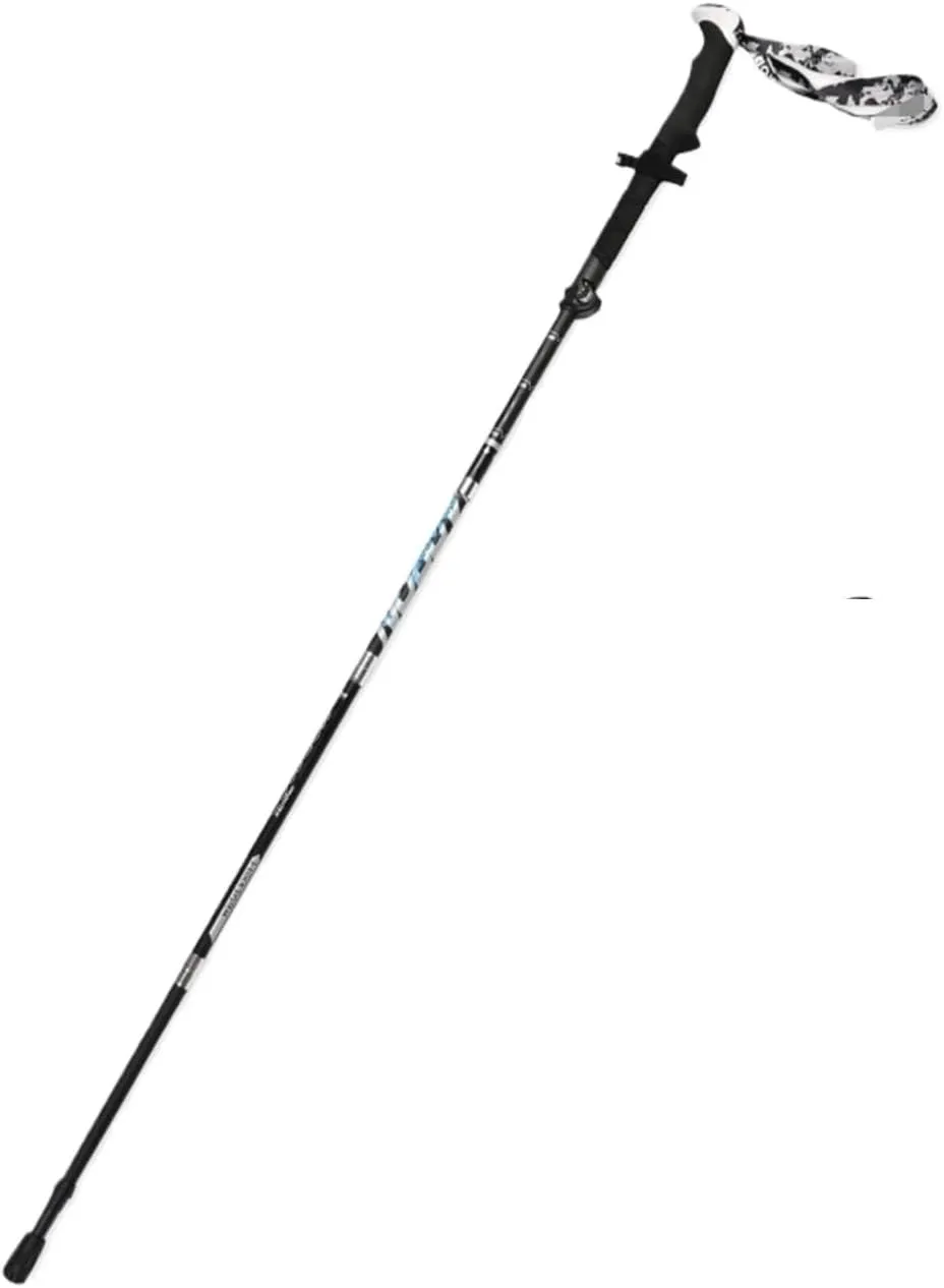 Hiking Trekking Poles Carbon Fiber Trekking Poles Lightweight Hiking Walking Sticks with EVA Handle Grip Hiking Sticks for Trekking(Black,125cm)