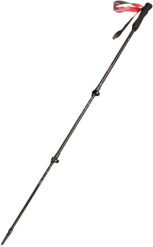 Hiking Trekking Poles Trekking Poles Adjustable Hiking Walking Sticks Ultralight Carbon Fiber and Aluminum for Camping Hiking Sticks for Trekking(Red)