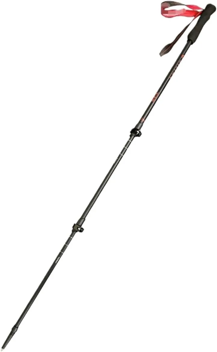 Hiking Trekking Poles Trekking Poles Adjustable Hiking Walking Sticks Ultralight Carbon Fiber and Aluminum for Camping Hiking Sticks for Trekking(Red)