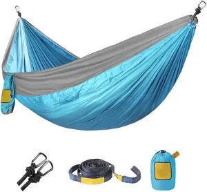 Hommock 280180Cm Portable Camping Parachute Hammock Survival Garden Outdoor Furniture Leisure Sleeping Travel Double Hanging Bed