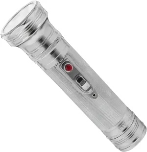 Homoyoyo Old-Fashioned Metal Flashlight for Outdoor Use Vintage Hand-held Torch Party Decoration Photo Prop Durable Metal Construction Replaceable Bulbs Battery Operated Random Style