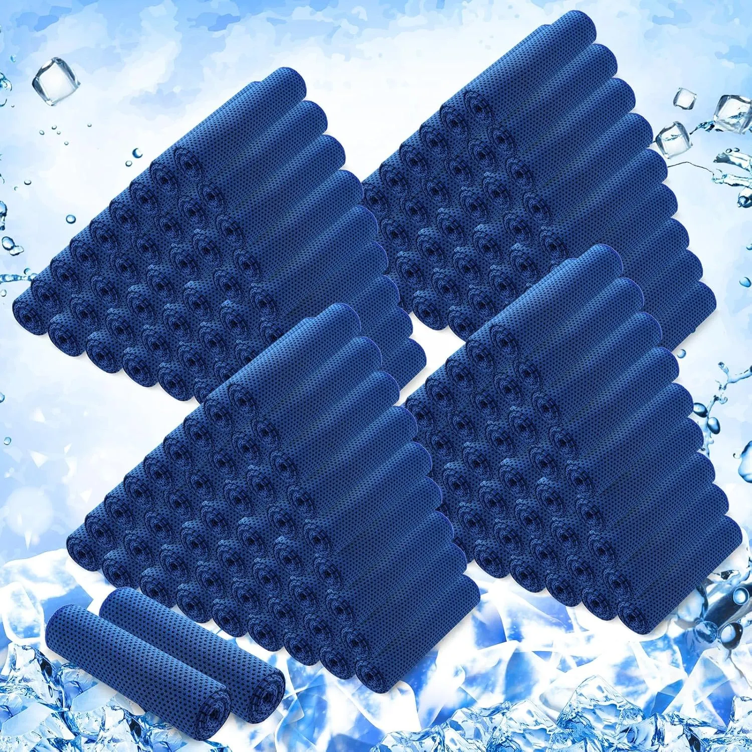 Hosuly 200 Pack Cooling Towels 40"x12" Ice Breathable Soft Chilly Sweat Rag Microfiber Workout Rags for Gym Cooling Towels for Neck and Face for Yoga Golf Sport Running