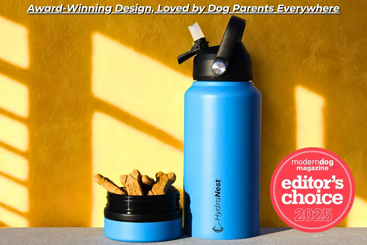 HydraNest Dog Water Bottle - Portable Dog Travel Water Bottle & Bowl, Insulated Pet Water Bottle for Camping, Beach - Dog Mom and Dad Gifts for Dog Lovers – Perfect for Women and Men - 32oz
