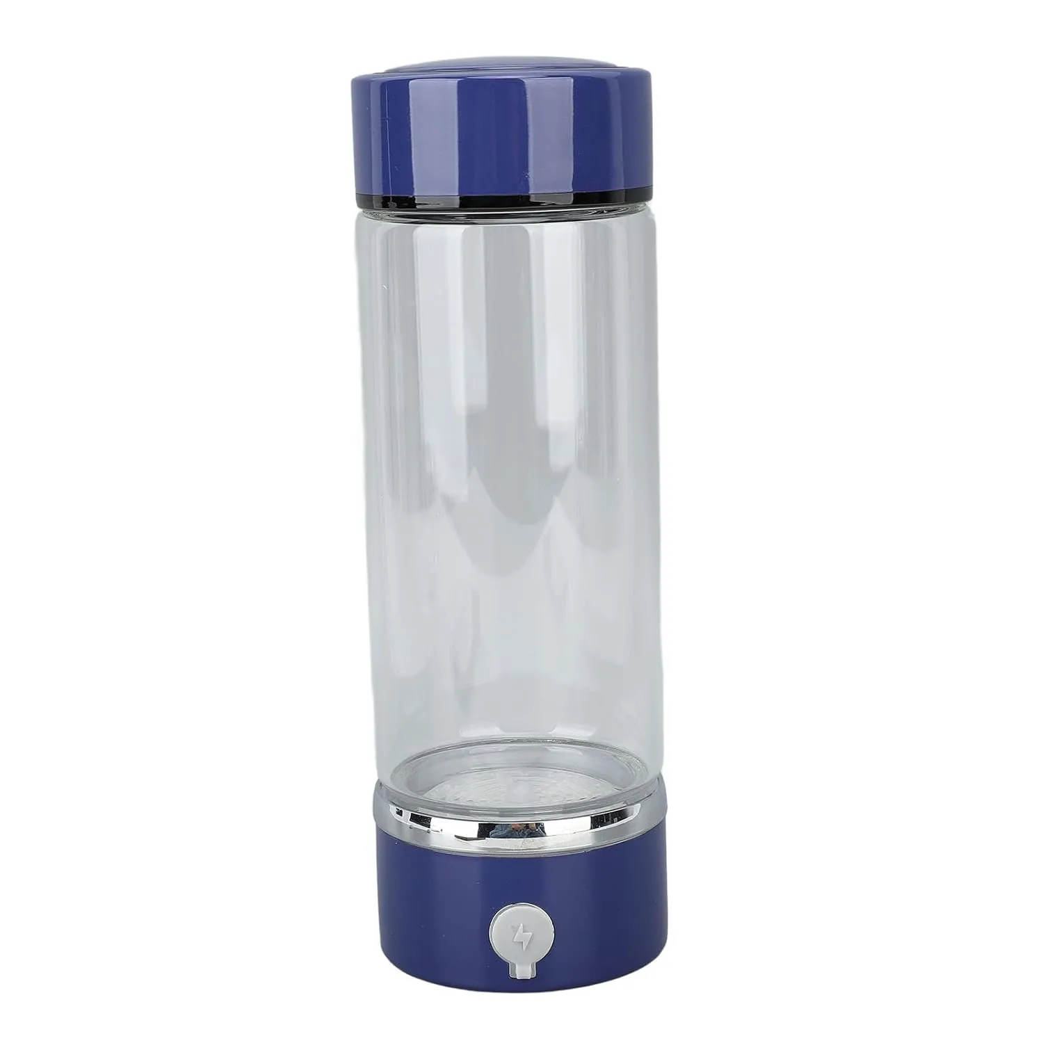 Hydrogen Generator Water Cup, and PEM SPE Technology High Efficiency 420ml PCTG Rechargeable Rich Hydrogen Water Bottle Heat for Fitness (Blue)