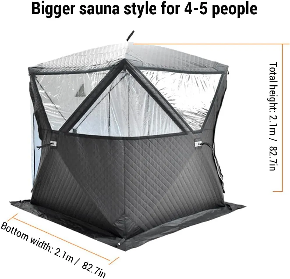 Ice Fishing Shelter, Oxford Fabric Waterproof Ice Fish Shelter for Outdoor Fishing, Portable Insulated Ice Fishing Tent