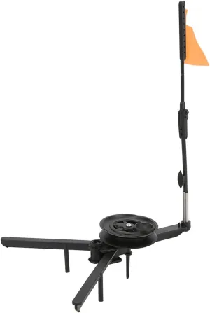 Ice Fishing Tip Up, Ice Fishing Pole Flag with Reel Triangle Base Foldable Winter Rod Flag Pole Accessories Tip Ups