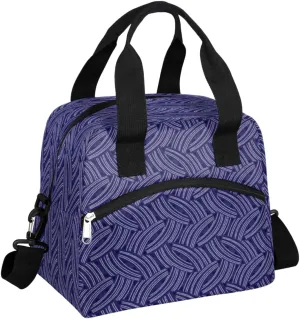 Imaginative Geometrics Insulated Lunch Bag for Women Men, Reusable Lunch Box Container with Adjustable Shoulder Strap Large Leakproof Thermal Lunch Cooler Bag for Adult Work Picnic Office