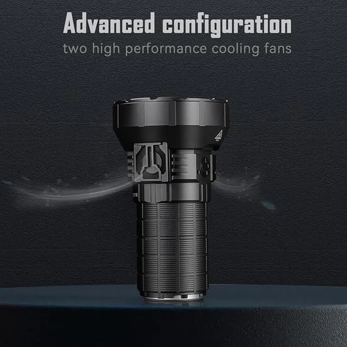 IMALENT MR90 Rechargeable Flashlights 50000 Lumens, Tactical Flashlight with Cree XHP 70.2 LEDs Long Beam Distance 1586 Meters, Led Powerful Flashlight for Camping and Hiking