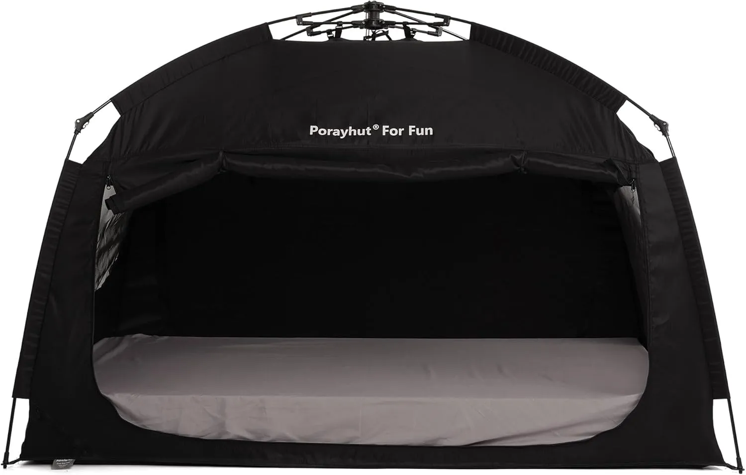 Indoor Instant Privacy Bed Tent for Sleeping,Quick Set-up Bed Canopies,Portable Bed Drapes with Large Space and 3 Doors (Black, Twin)