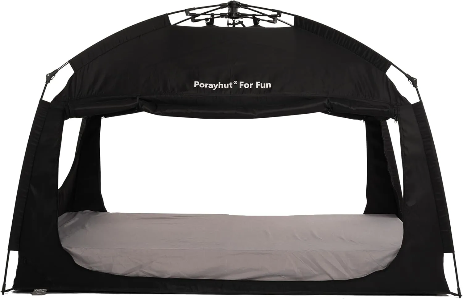 Indoor Instant Privacy Bed Tent for Sleeping,Quick Set-up Bed Canopies,Portable Bed Drapes with Large Space and 3 Doors (Black, Twin)