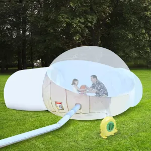 Inflatable Bubble Camping Tent 10ft Commercial Grade Outdoor Clear Dome Camping Cabin Bubble Tent with Air Blower for DIY Outdoor Family Backyard Camping Stargazing