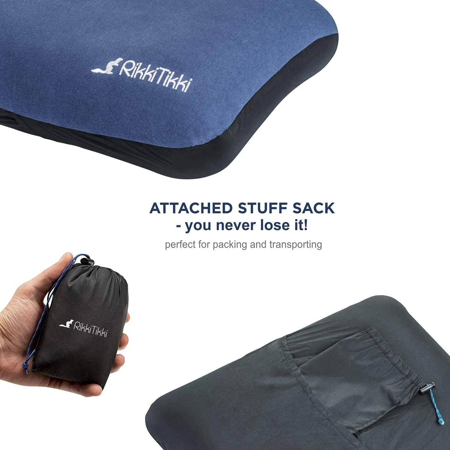 Inflatable Camping Pillow - Hiking Pillow Ultralight - Backpacking Pillow Lightweight - Camp Pillow Compressible - Blow Up Camping Pillow
