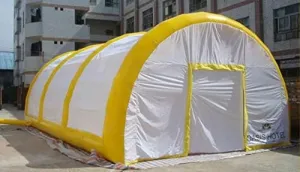 Inflatable Family Camping Recreation Tunnel Tent W/Blowers, Ropes, Pegs New (Size: 15x10x10ft.)