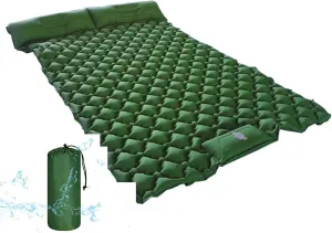 Inflatable Sleeping Mattress Double Camping Mat Self Inflating, Waterproof and Moisture-Proof Roll Mats, Sleeping Pad with Built-in Air Pump, Ultralight and Small Pack Size, for Ou