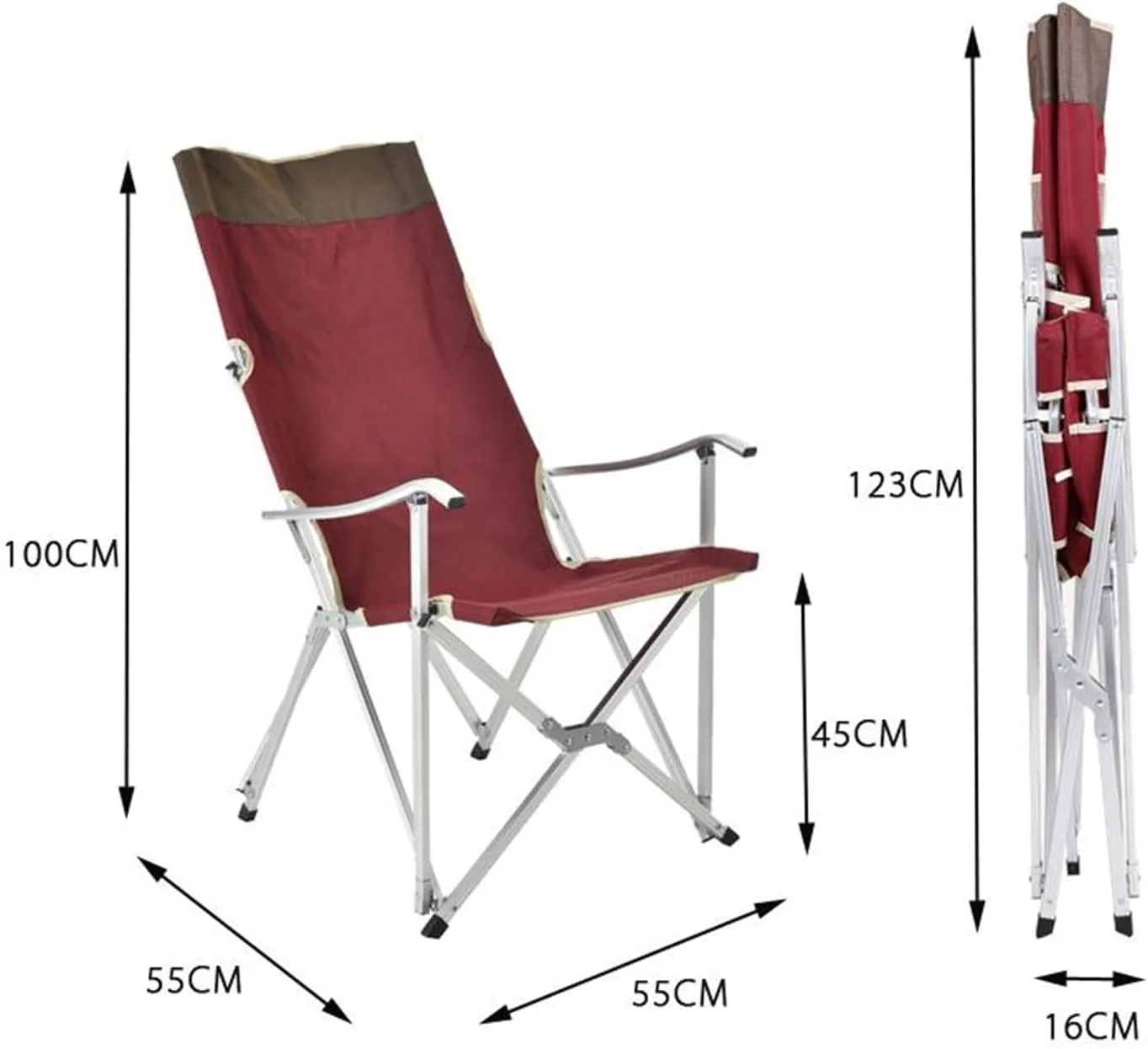 IRYZE Outdoor Chair Folding Camping Chair Outdoor Chair Portable Folding Chairs for Relax Camping Fishing Backrest Stool Aluminum Alloy Leisure Beach Chair Camping Chair Foldable Chair(Green)