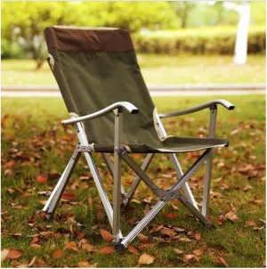 IRYZE Outdoor Chair Folding Camping Chair Outdoor Chair Portable Folding Chairs for Relax Camping Fishing Backrest Stool Aluminum Alloy Leisure Beach Chair Camping Chair Foldable Chair(Green)