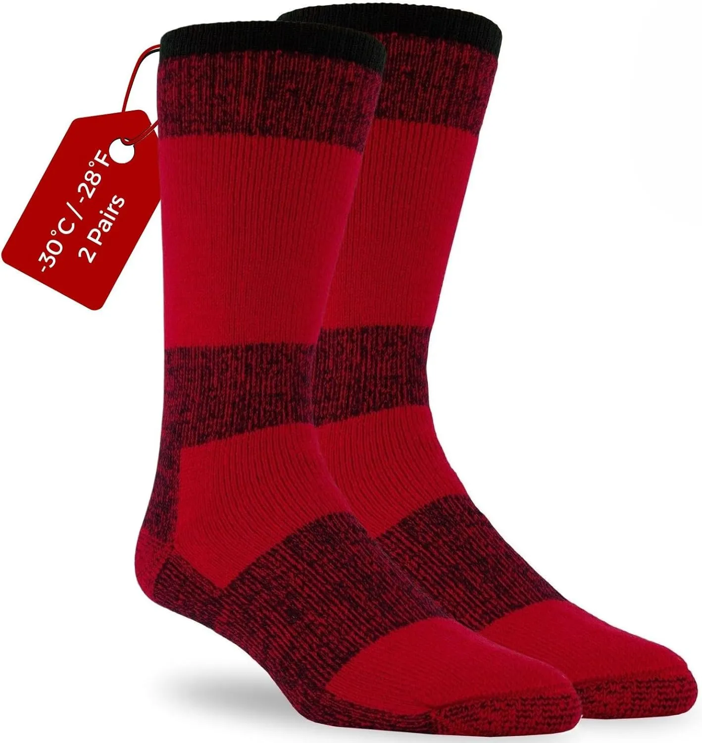 J.B. Field's Icelandic -30 Below XLR Merino Wool Thermal Winter Socks for Hiking, Trekking & Outdoor Activity, 2 Pairs