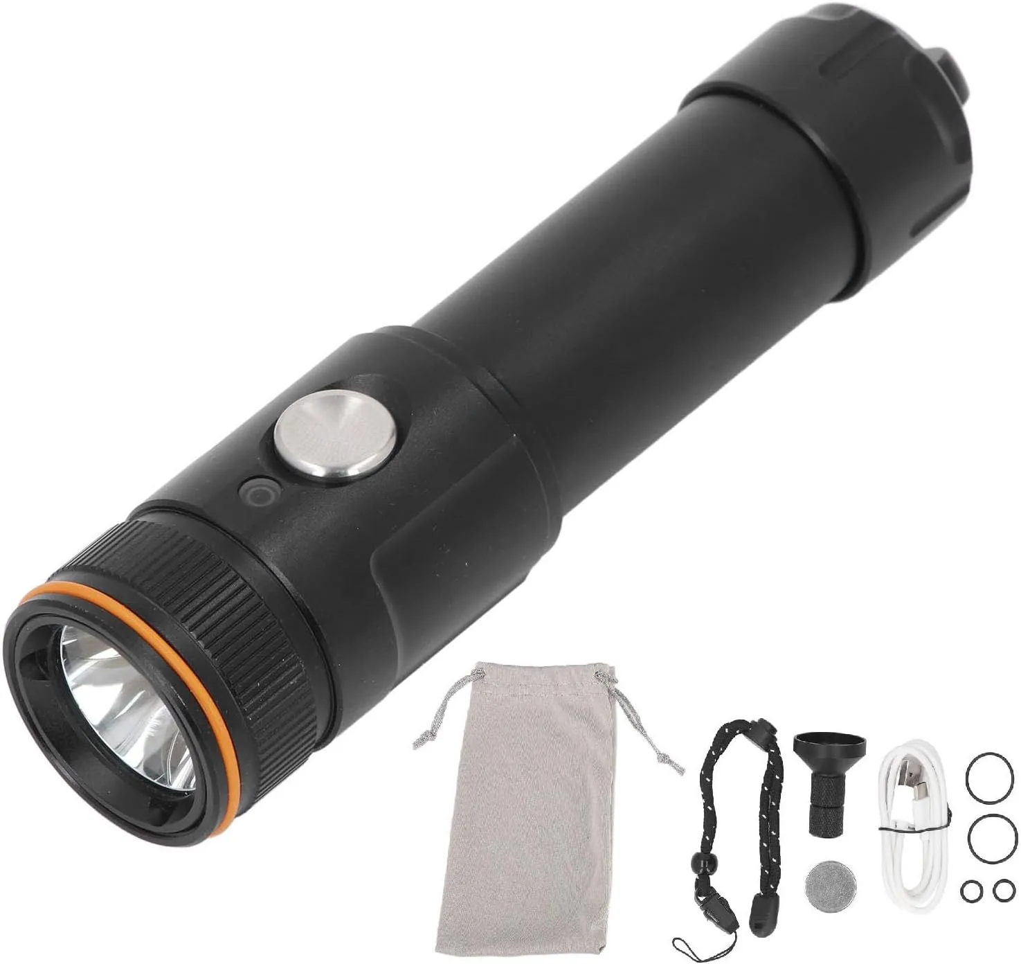 jojomis 5000LM Diving Flashlight - IP68 Waterproof LED, 6 Modes, Zoomable for Diving and Fishing