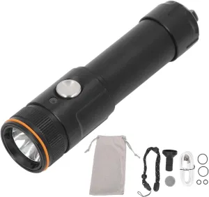 jojomis 5000LM Diving Flashlight - IP68 Waterproof LED, 6 Modes, Zoomable for Diving and Fishing
