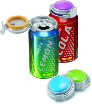 Jokari 2 Click Can Pump and Pour Carbonation Saver for 12oz Soda and Beer Cans Keep Fizzy Drinks Fresh Press On Manual Soda Preserver Reusable Can Cap for Carbonated Beverages 2 Pack