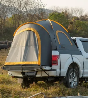 JOYTUTUS Truck Bed Tent, Portable Pickup Truck Tent 5ft Aluminum Pole, Waterproof PU2000mm Fabric for 2 Person, Easy Set-up, Orange