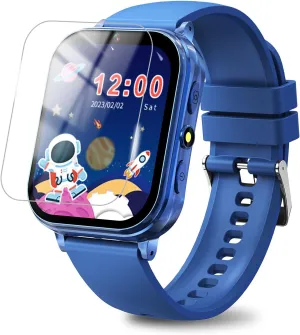 Kids Game Watch Boys Girls with Puzzle Games Music Player Camera HD Touchscreen, Kids Toys Birthday Gifts for Girls Boys Age 6-12 (Blue)