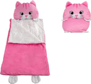 Kid's Nap Buddies Character Preschool Nap Mat, Toddler Sleeping Bag with Pillow for Daycare, Ages 3 