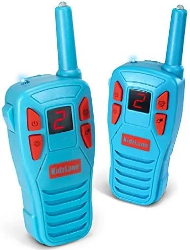 Kidzlane Voice Changing Walkie Talkies for Kids - 2 Mile Range, 8 Channels, Flashlight, Call Alert