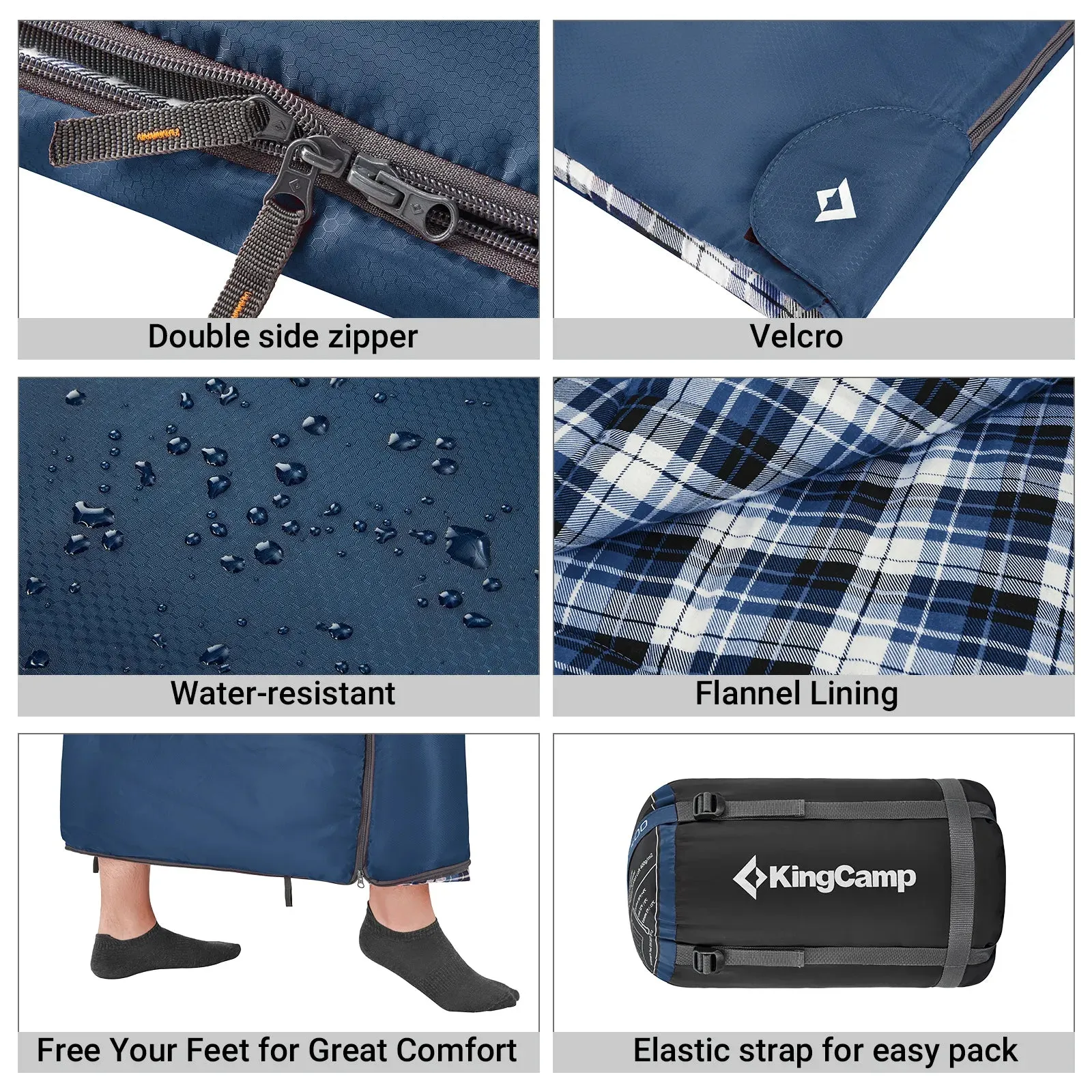 KingCamp SNOWFLAKE 400 Sleeping Bag-Envelope