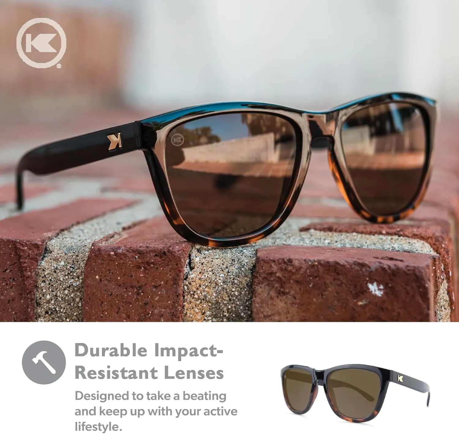 Knockaround Premiums and Sport Polarized Sunglasses for Men & Women - Impact Resistant Lenses & Full UV400 Protection