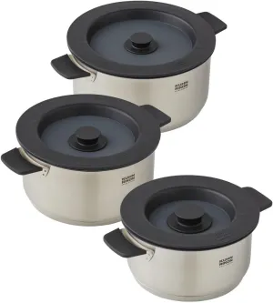 Kuhn Rikon Smart & Compact Pots, 1.5 L, 3.0 L, 5.0 L, (3 Pot Set)
