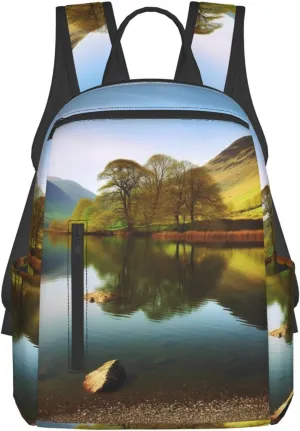 Lake District National Park Printed Travel Laptop Backpack Waterproof Lightweight Foldable Backpack Bag Lightweight Backpack Women For Travel