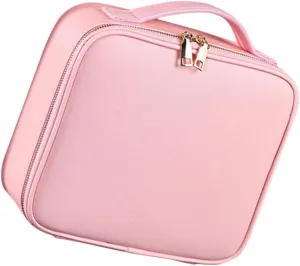 Large Cosmetics Makeup Bag with Adjustable Compartments for Travel Compact Organizer Case for Makeup Artists Portable Storage for