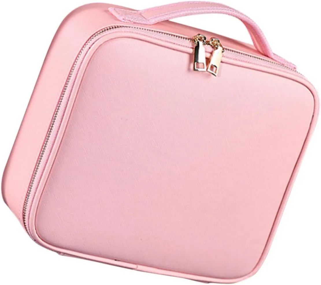 Large Cosmetics Makeup Bag with Adjustable Compartments for Travel Compact Organizer Case for Makeup Artists Portable Storage for