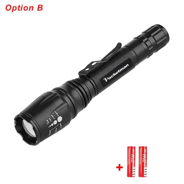 LED Flashlights Torch 7000LM XM-L2 zoomable led torch For 2x18650 batteries aluminum bicycle flashlight light tactical