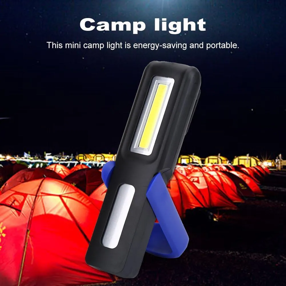 LED Worklight Flashlight COB Rechargeable Work Lights Water-Resistant Inspection Work Light Torch with USB Rechargeable Portable Task Inspection Trouble Lights Lamp Car Repairing Emergency(blue)