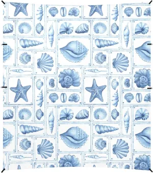 Light Blue Seashells Watercolor Beach Tent Camping Sun Shelters Portable Outdoor Canopy Sun Shade for Camping Trips Fishing Backyard Fun or Picnics Easy Setup with Carrying Bag