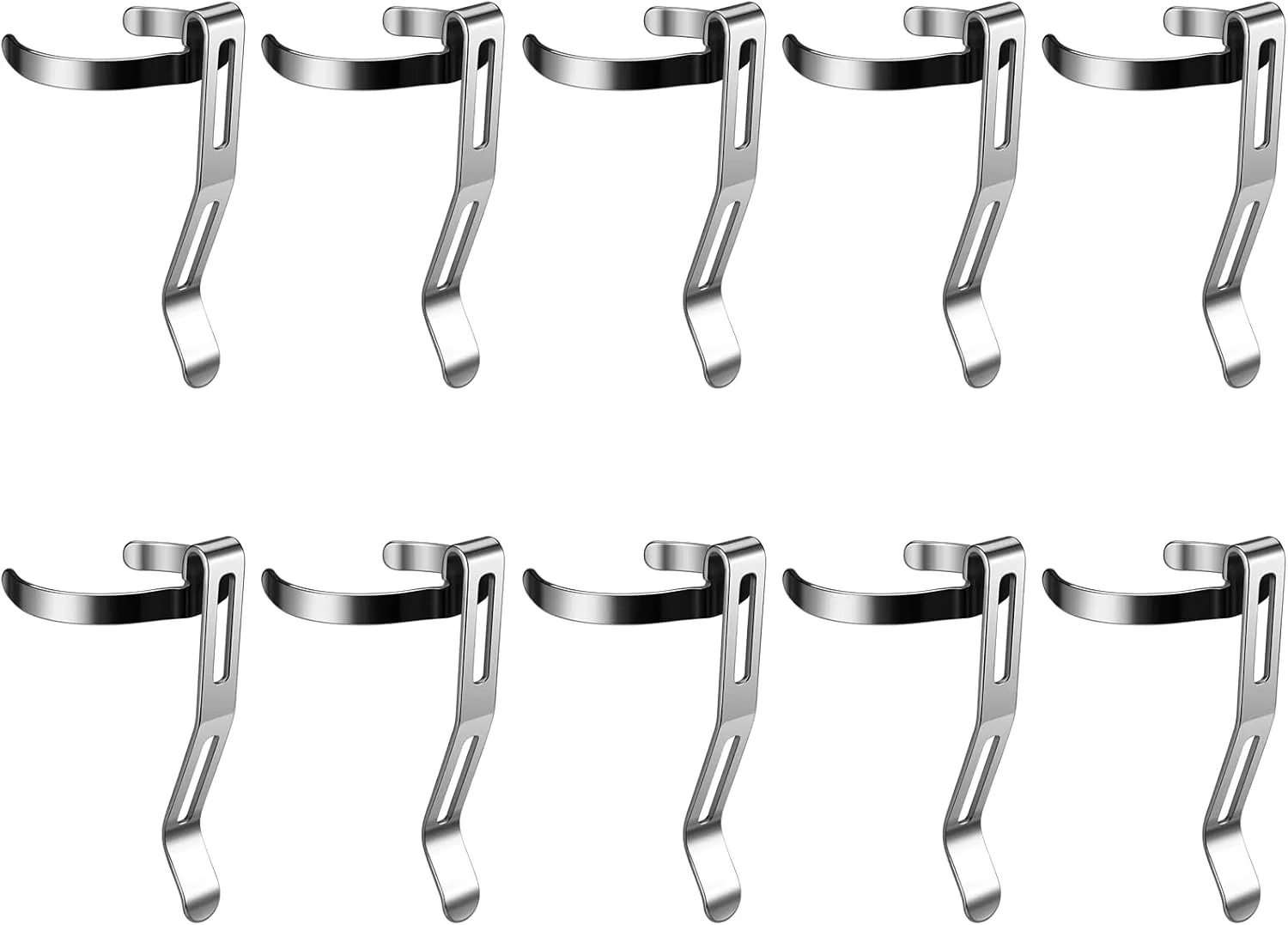 LIGHTFE 10-Pack B207 Flashlight - Stainless Steel Durable Pocket/Bag Clip