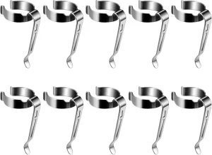 LIGHTFE 10-Pack Flashlight: Durable Stainless Steel Clip, Multiple Uses (B102X10)