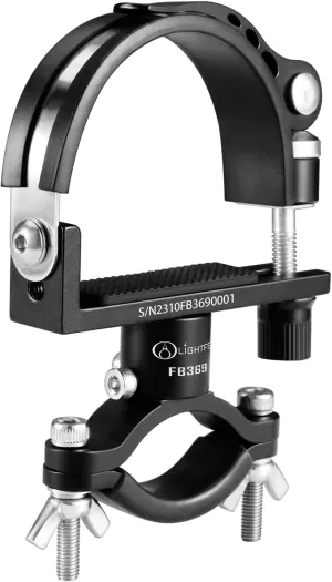 LIGHTFE Bicycle Flashlight Bracket FB369 Aluminum Alloy, 360 ° rotatable Adjustable Size Durable and Sturdy Bicycle lamp Bracket (Suitable for diameters of 40-60mm or 1.57-2.36 inches)