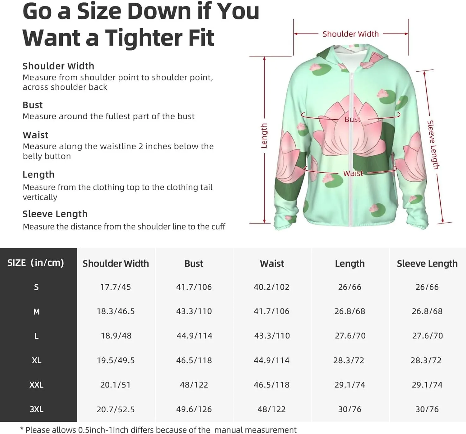 Lightweight UV Protection Sun Jacket, Lotus Waiting to Bloom Print Sportswear Hooded Sunblock Shirt for Outdoor