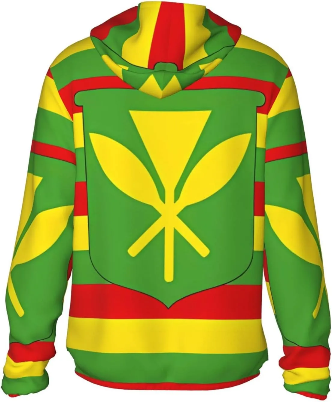 Lightweight UV Protection Sun Jacket, Native Hawaiian Flag Print Sportswear Hooded Sunblock Shirt for Outdoor