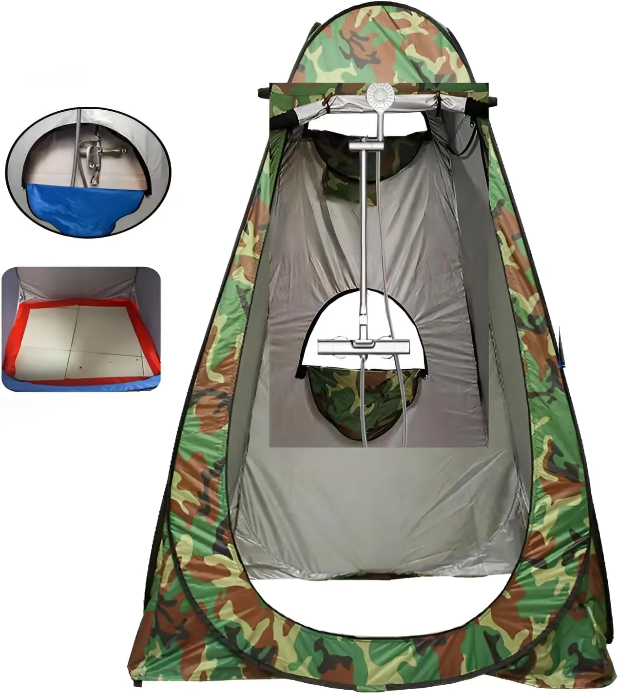 [lilaBelle]【-Season Privacy Shelter】 Thickened Portable Outdoor Tent with Iron Frame & Windproof Design, Instant Pop-Up Changing Room for Camping Beach Hiking, Includes 4 Stakes & Storage Bag
