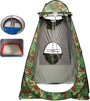 [lilaBelle]【-Season Privacy Shelter】 Thickened Portable Outdoor Tent with Iron Frame & Windproof Design, Instant Pop-Up Changing Room for Camping Beach Hiking, Includes 4 Stakes & Storage Bag