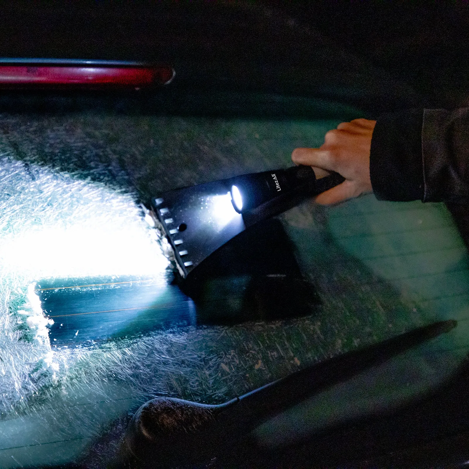 LitezAll Icy Light Ice Scraper with Removable Utility Flashlight
