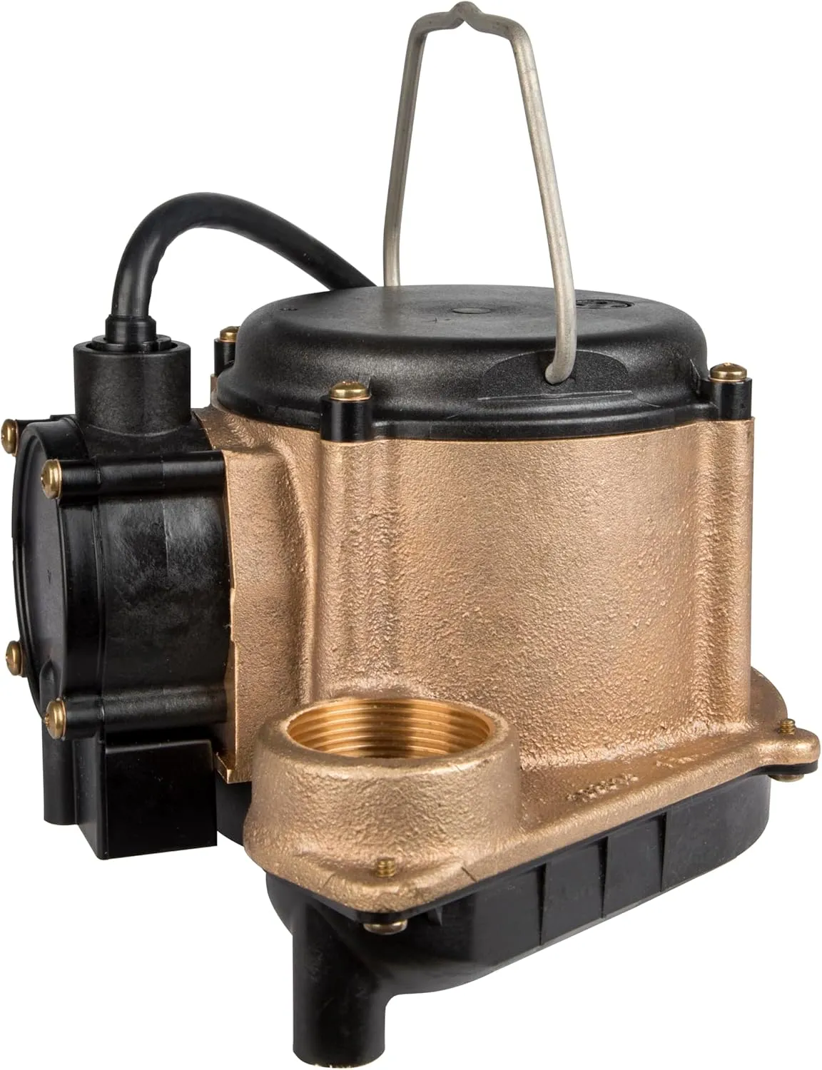 Little Giant 6-CBA 115-Volt, 1/3 HP, 2760 GPH, Automatic Submersible Epoxy Impregnated Cast Bronze Sump Pump for Salty/Briny Water Conditions with Integral Diaphragm Switch, 10' Cord, Bronze, 506357